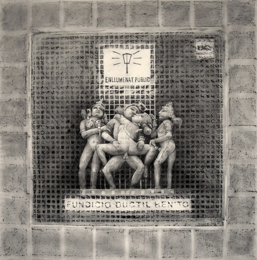 Enllumenat públic / BCN 2014/grafito sobre papel 80x80 cm